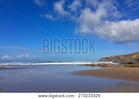 Beautiful Cloud Over The Ocean, Seascape, Beautiful Beach, Pacifying Landscape