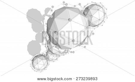 Curvy Vertical Line Of Spheres With Grids