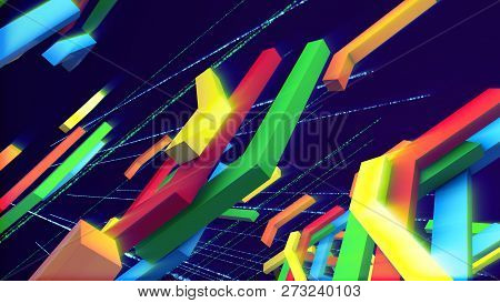 Dazzling Colorful Crisscross Techno Bars