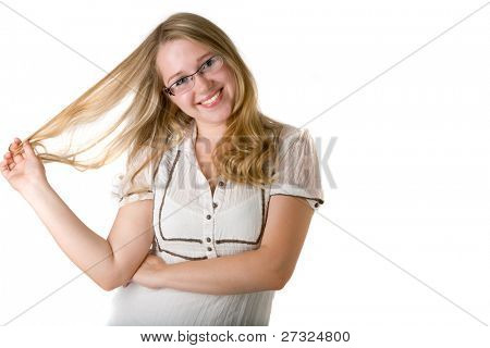 Bella donna sorridente