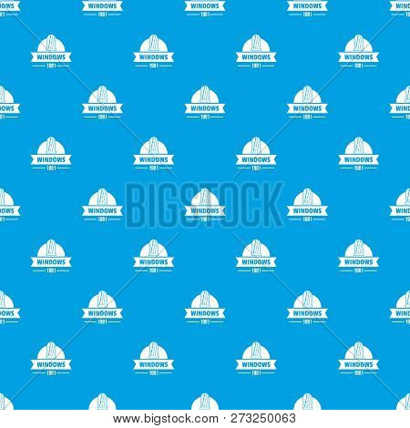 Modern Window Pattern Vector Seamless Blue Repeat For Any Use