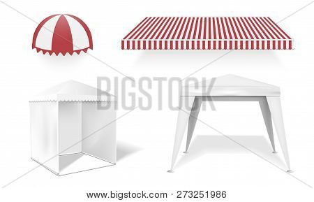 Canopy Icon Set. Realistic Set Of Canopy Vector Icons For Web Design Isolated On White Background