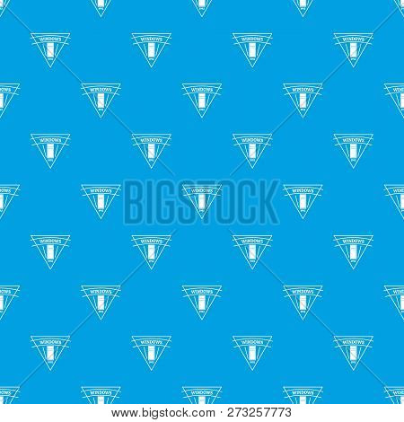 Square Window Pattern Vector Seamless Blue Repeat For Any Use