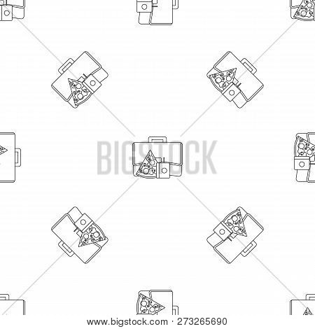 Pizza Lunch Bag Icon. Outline Illustration Of Pizza Lunch Bag Vector Icon For Web Design Isolated On