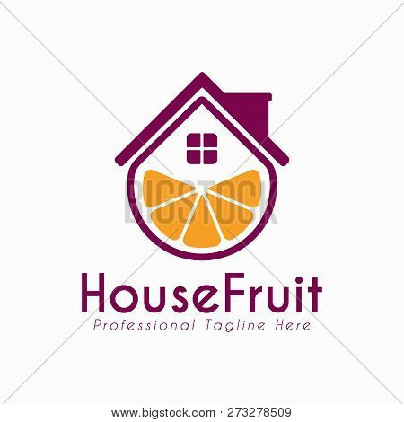 House Fruit Design Logo Template Support Icon Modern.