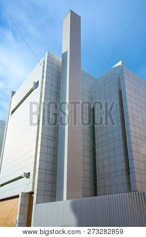 Barcelona, Spain - September 28, 20012:  The Architectures Of The Macba (contemporary Art Museum)