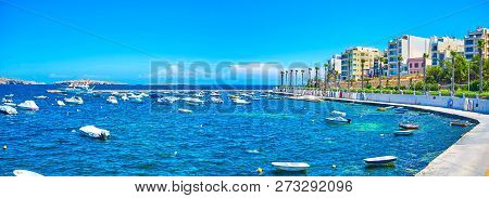 The Old Fishing Port In The Heart Of Popular Bugibba Resort Is A Very Comfortable For Lazy Walks Due