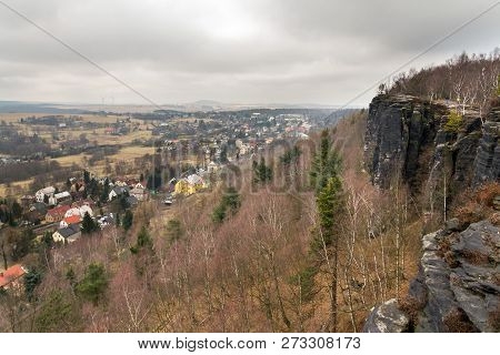 Tisa Rocks Or Tisa Walls In Western Bohemian Switzerland, Part Of The Elbe Sandstone Rocks, Czech Re