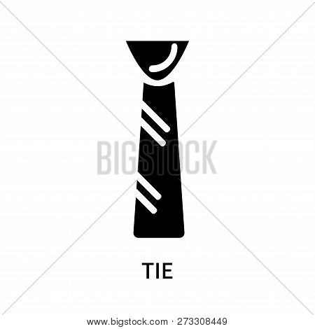 Tie Icon Isolated On White Background. Tie Icon Simple Sign. Tie Icon Trendy And Modern Symbol For G