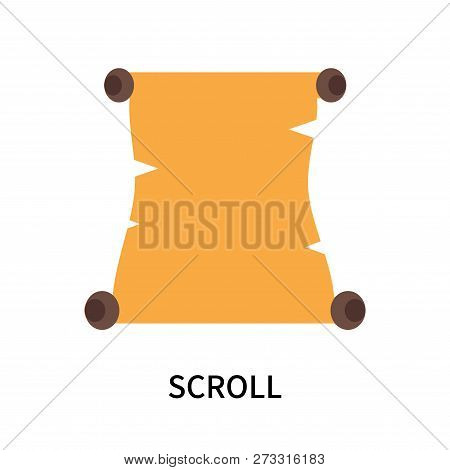 Scroll Icon Isolated On White Background. Scroll Icon Simple Sign. Scroll Icon Trendy And Modern Sym