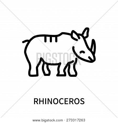 Rhinoceros Icon Isolated On White Background. Rhinoceros Icon Simple Sign. Rhinoceros Icon Trendy An