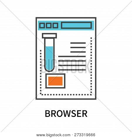 Browser Icon Isolated On White Background. Browser Icon Simple Sign. Browser Icon Trendy And Modern 