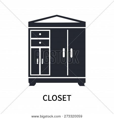 Closet Icon Isolated On White Background. Closet Icon Simple Sign. Closet Icon Trendy And Modern Sym