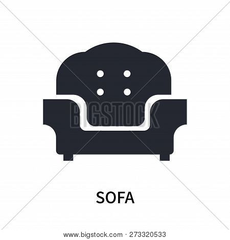 Sofa Icon Isolated On White Background. Sofa Icon Simple Sign. Sofa Icon Trendy And Modern Symbol Fo