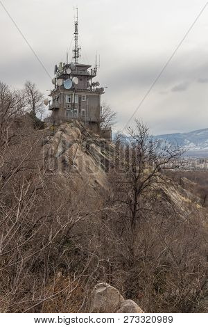 Plovdiv, Bulgaria - December 30, 2016:  Panoramic View Of City Of Plovdiv From Sahat Tepe Hill, Bulg