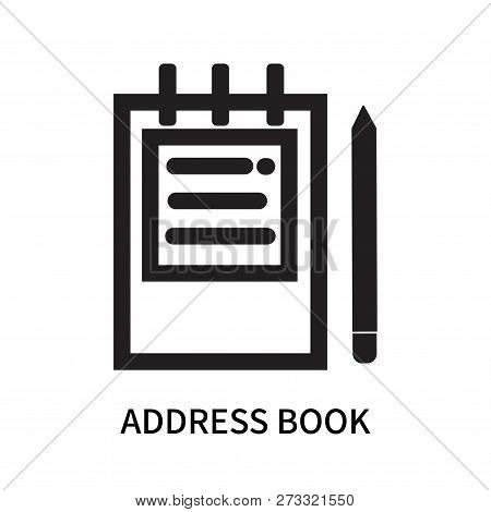 Address Book Icon Isolated On White Background. Address Book Icon Simple Sign. Address Book Icon Tre