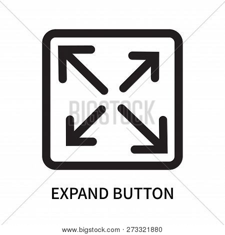 Expand Button Icon Isolated On White Background. Expand Button Icon Simple Sign. Expand Button Icon 