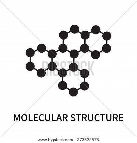 Molecular Structure Icon Isolated On White Background. Molecular Structure Icon Simple Sign. Molecul