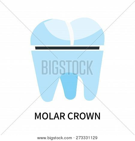 Molar Crown Icon Isolated On White Background. Molar Crown Icon Simple Sign. Molar Crown Icon Trendy