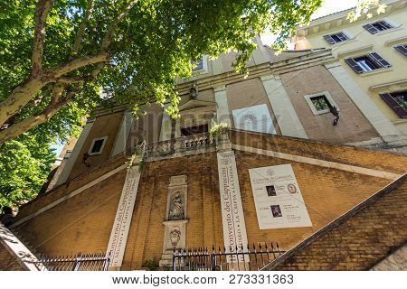 Rome, Italy - June 22, 2017: Amazing View Of Church Of Santa Maria Della Concezione Dei Cappuccini I