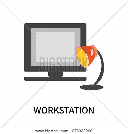Workstation Icon Isolated On White Background. Workstation Icon Simple Sign. Workstation Icon Trendy