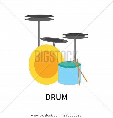 Drum Icon Isolated On White Background. Drum Icon Simple Sign. Drum Icon Trendy And Modern Symbol Fo