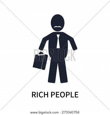 Rich People Icon Isolated On White Background. Rich People Icon Simple Sign. Rich People Icon Trendy