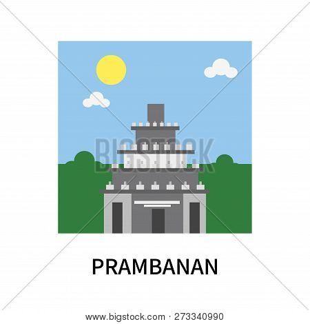 Prambanan Icon Isolated On White Background. Prambanan Icon Simple Sign. Prambanan Icon Trendy And M