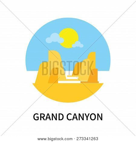 Grand Canyon Icon Isolated On White Background. Grand Canyon Icon Simple Sign. Grand Canyon Icon Tre