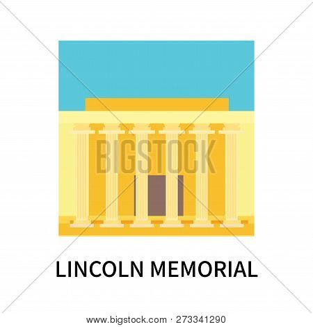 Lincoln Memorial Icon Isolated On White Background. Lincoln Memorial Icon Simple Sign. Lincoln Memor