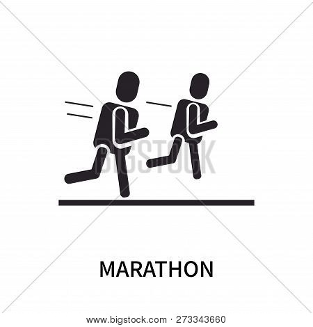 Marathon Icon Isolated On White Background. Marathon Icon Simple Sign. Marathon Icon Trendy And Mode