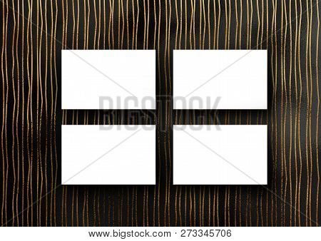 Namecard Mockup Template Background With Crooked Line Pattern Background