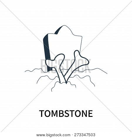 Tombstone Icon Isolated On White Background. Tombstone Icon Simple Sign. Tombstone Icon Trendy And M