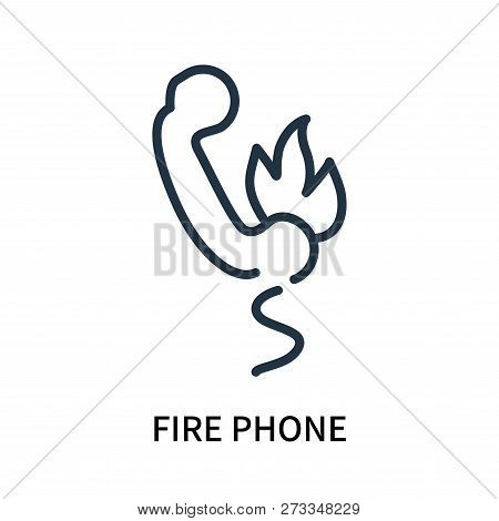 Fire Phone Icon Isolated On White Background. Fire Phone Icon Simple Sign. Fire Phone Icon Trendy An