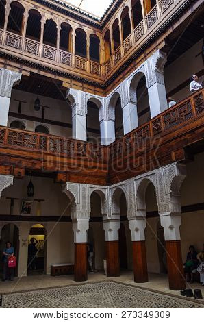 Nejjarine Museum Of Wooden Arts And Crafts In Fes, Morocco.
