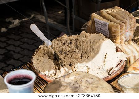 Traditional Cheese With Worms In Mamoiada, Nuoro, Sardinia, Italy