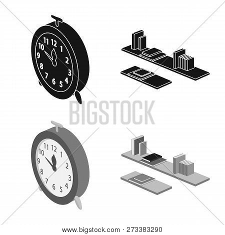 Vector Design Of Bedroom And Room Symbol. Set Of Bedroom And Furniture Vector Icon For Stock.