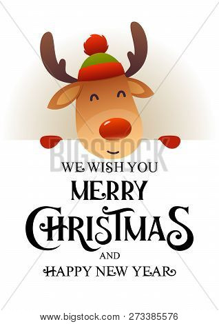 Cute Reindeer Stands Vector Photo Free Trial Bigstock