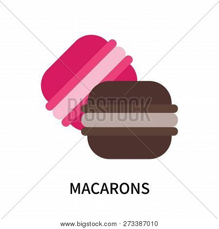 Macarons Icon Isolated On White Background. Macarons Icon Simple Sign. Macarons Icon Trendy And Mode