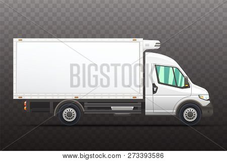 Illustration Of Realistic Van On A Semi-transparent Background.