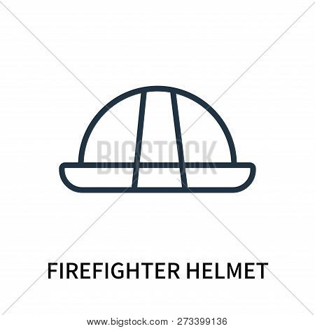 Firefighter Helmet Icon Isolated On White Background. Firefighter Helmet Icon Simple Sign. Firefight