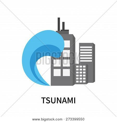 Tsunami Icon Isolated On White Background. Tsunami Icon Simple Sign. Tsunami Icon Trendy And Modern 