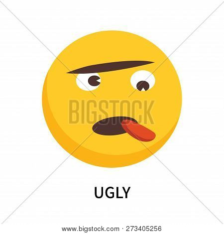 Ugly Icon Isolated On White Background. Ugly Icon Simple Sign. Ugly Icon Trendy And Modern Symbol Fo