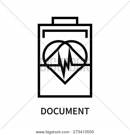 Document Icon Isolated On White Background. Document Icon Simple Sign. Document Icon Trendy And Mode