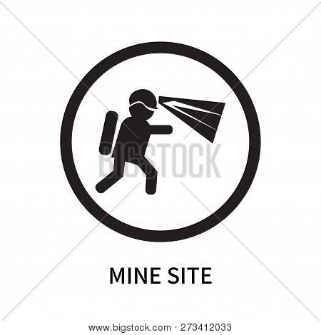 Mine Site Icon Isolated On White Background. Mine Site Icon Simple Sign. Mine Site Icon Trendy And M