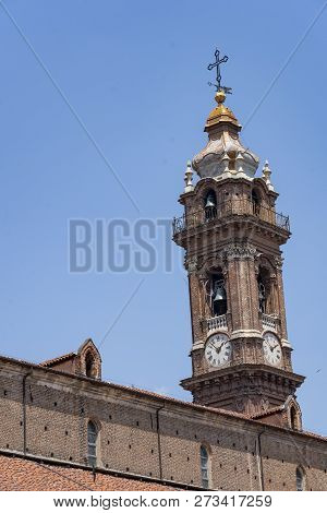 Saluzzo, Cuneo, Piedmont, Italy: Belfry Of The Historic Cathedral (duomo)