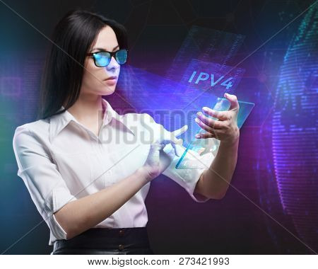 The Concept Of Business, Technology, The Internet And The Network. A Young Entrepreneur Working On A