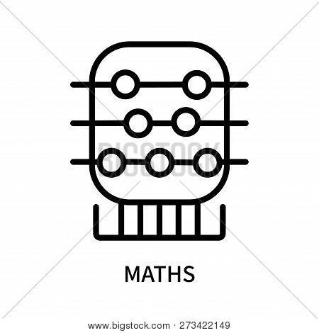 Maths Icon Isolated On White Background. Maths Icon Simple Sign. Maths Icon Trendy And Modern Symbol