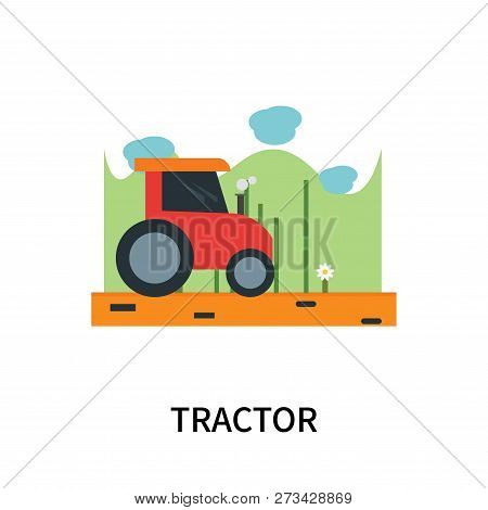 Tractor Icon Isolated On White Background. Tractor Icon Simple Sign. Tractor Icon Trendy And Modern 