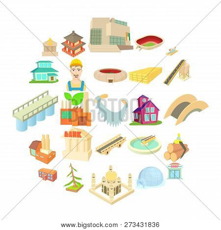 Entity Icons Set. Cartoon Set Of 25 Entity Icons For Web Isolated On White Background